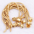 Jewelry Accessories Gold Snake Chain Bracelet for DIY Beads Three COBBLER J3278